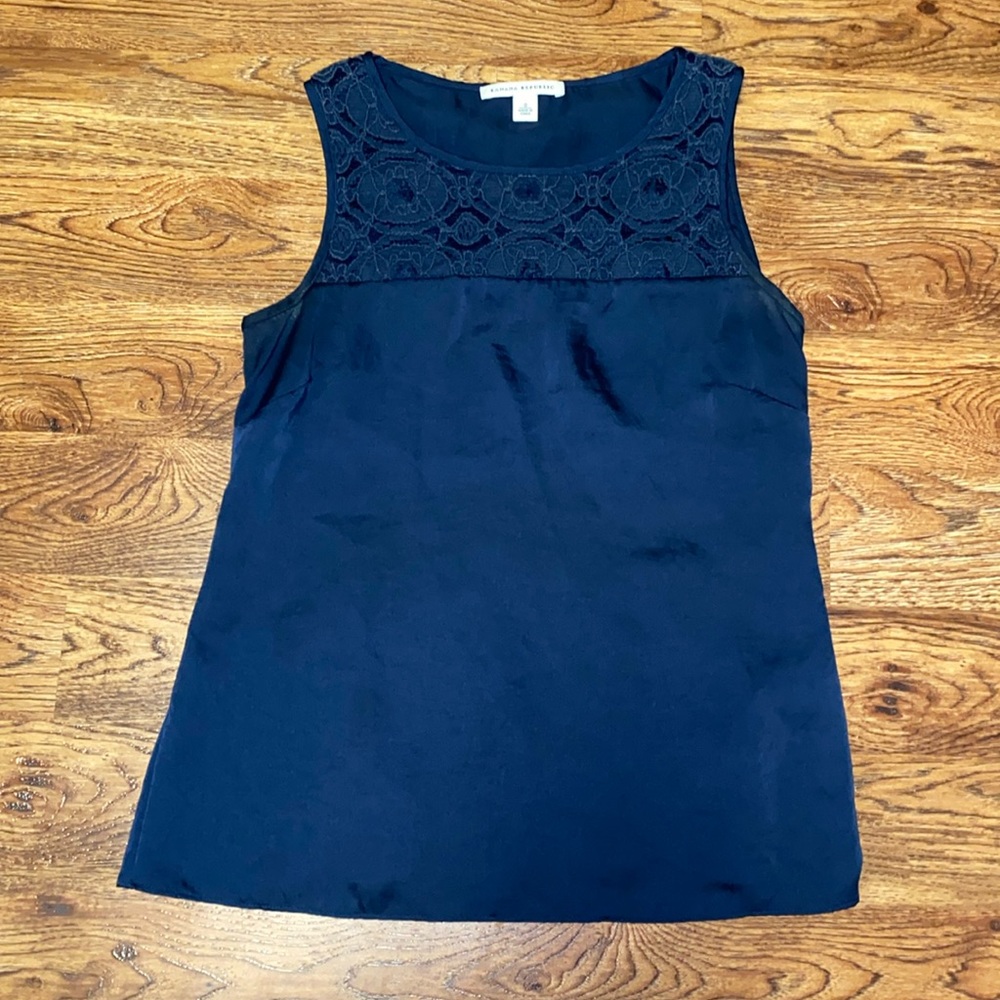 Banana Republic Blue Lace Sleeveless Top